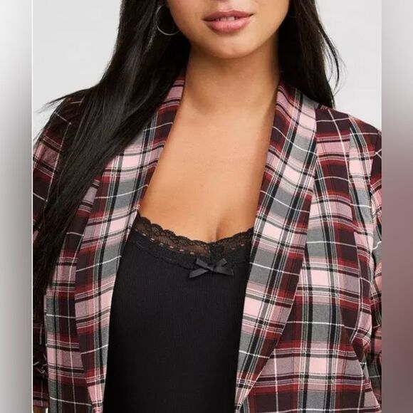 Torrid Plaid Blazer Vintage inspired, Punk, Grunge, Y2K, And trendy 3X NWT - Picture 2 of 13